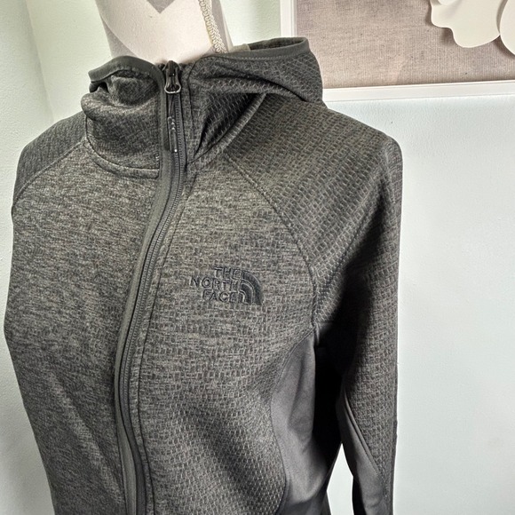 The North Face Arcata Womens Fleece Hoodie Full Zip Jacket Gray L - Picture 5 of 7